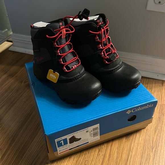 Columbia Kids Snow Boots sz 1 Girls - Picture 1 of 5
